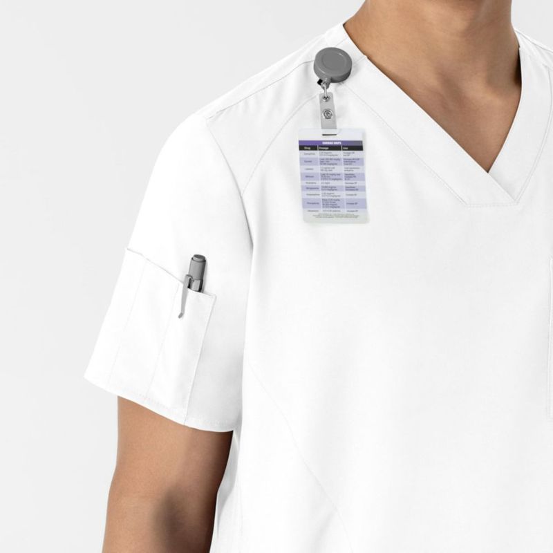 Camisa WINK W123 Cuello en V con 6 Bolsillos para Hombre