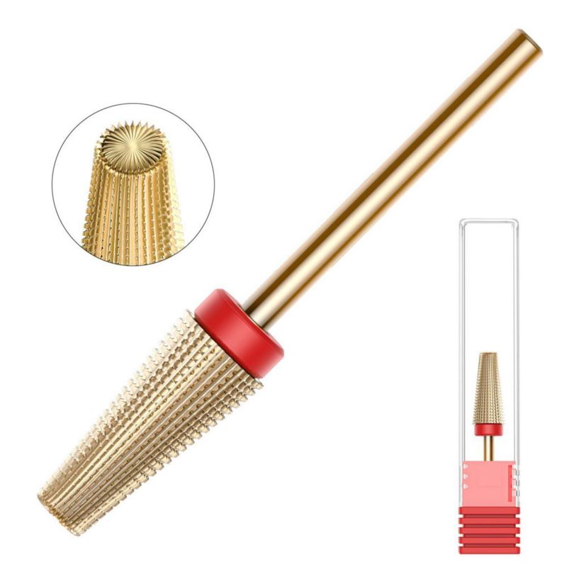 Broca para taladro de uñas Glix 5 en 1 de carburo de tungsteno 3/32"