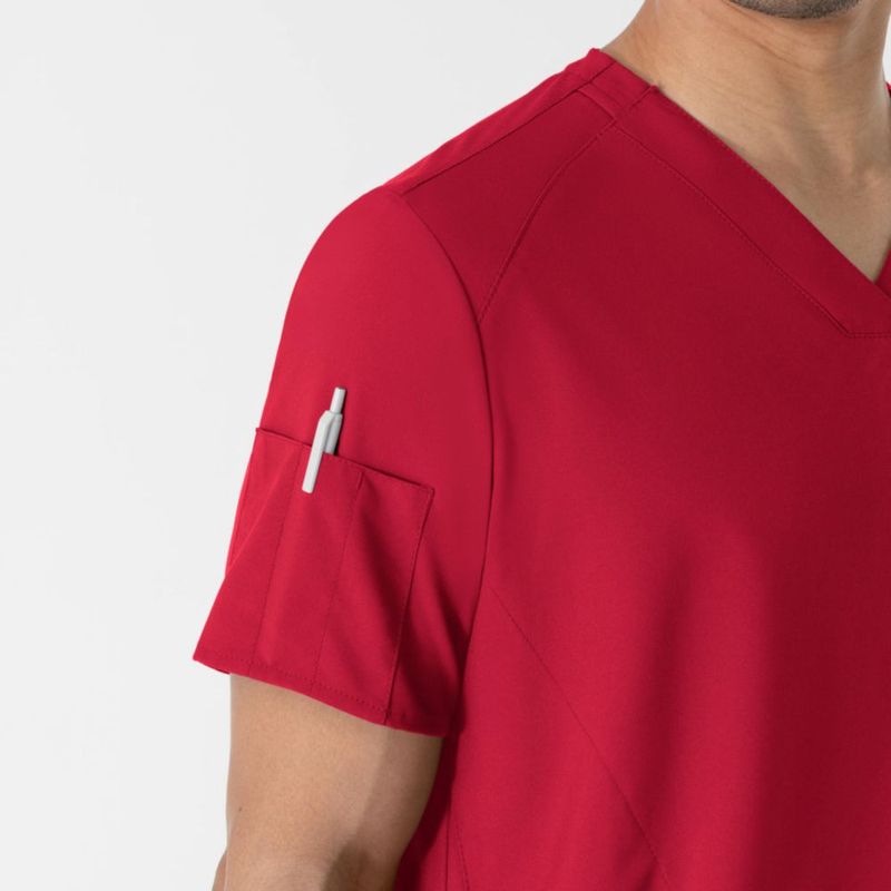 Top de Scrub WINK W123 Cuello en V Rojo Talla XL