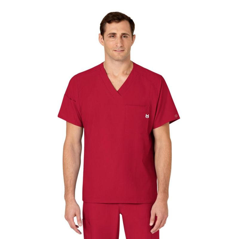 Top de Scrub WINK W123 Cuello en V Rojo Talla XL
