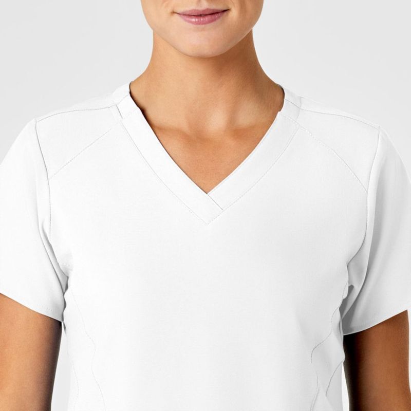 Blusa de Scrub Mujer WINK W123 Cuello en V Blanco XL