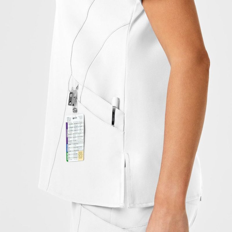 Blusa de Scrub Mujer WINK W123 Cuello en V Blanco XL