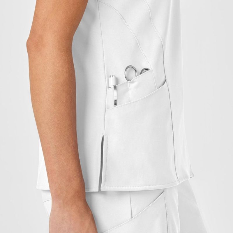 Blusa de Scrub Mujer WINK W123 Cuello en V Blanco XL