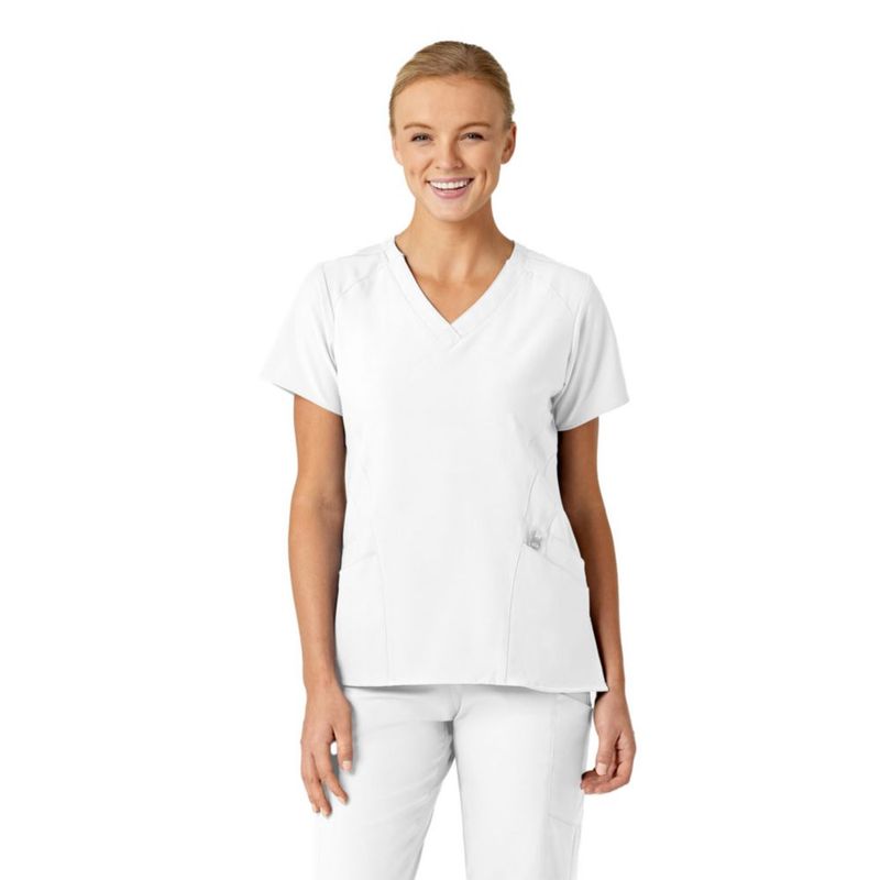 Blusa de Scrub Mujer WINK W123 Cuello en V Blanco XL