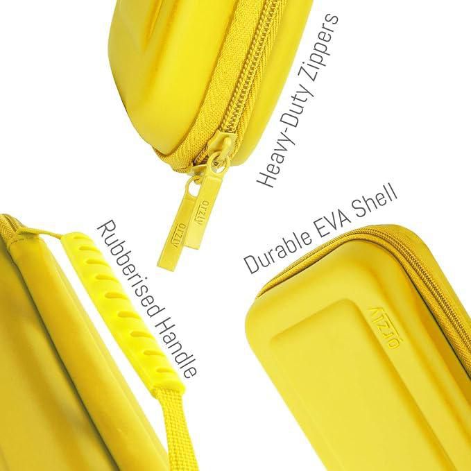 Estuche de transporte Orzly para Switch OLED - Amarillo
