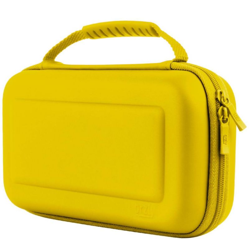 Estuche de transporte Orzly para Switch OLED - Amarillo