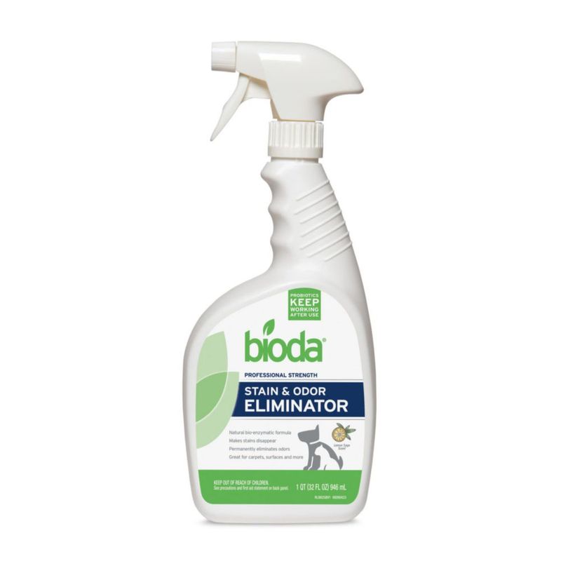 Eliminador de manchas y olores enzimático Bioda 946 ml para mascotas