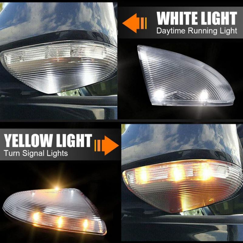 Luz de señal de giro del espejo fitfoyo para RAM 1500 2009‑2018