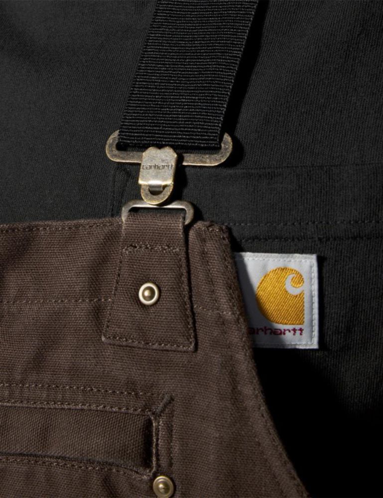 Overol Carhartt Grande Marrón Oscuro con Aislamiento y Tela de Pato