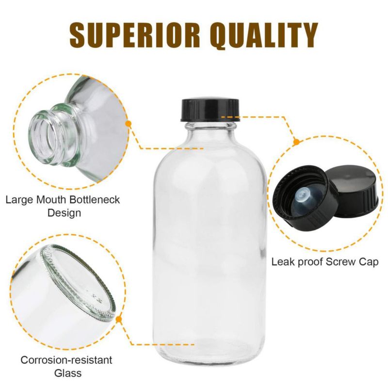 Botella Maredash 240 ml de vidrio transparente paquete de 20