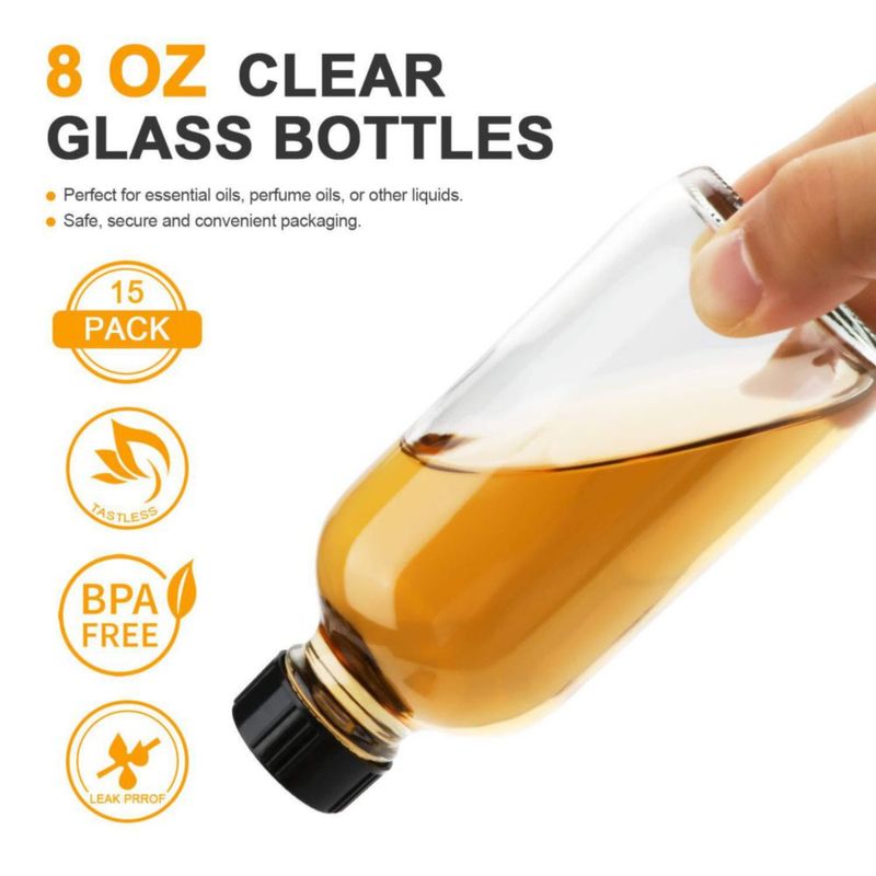 Botella Maredash 240 ml de vidrio transparente paquete de 20