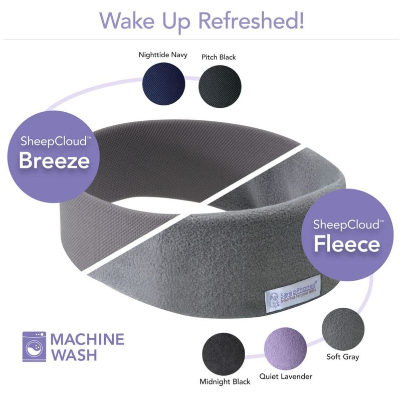 Auriculares SleepPhones V8 Inalámbricos 24 h Gris Forro Polar