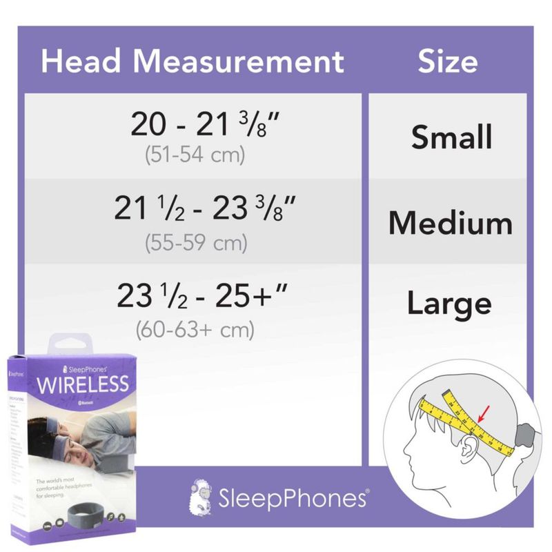 Auriculares SleepPhones V8 Inalámbricos 24 h Gris Forro Polar