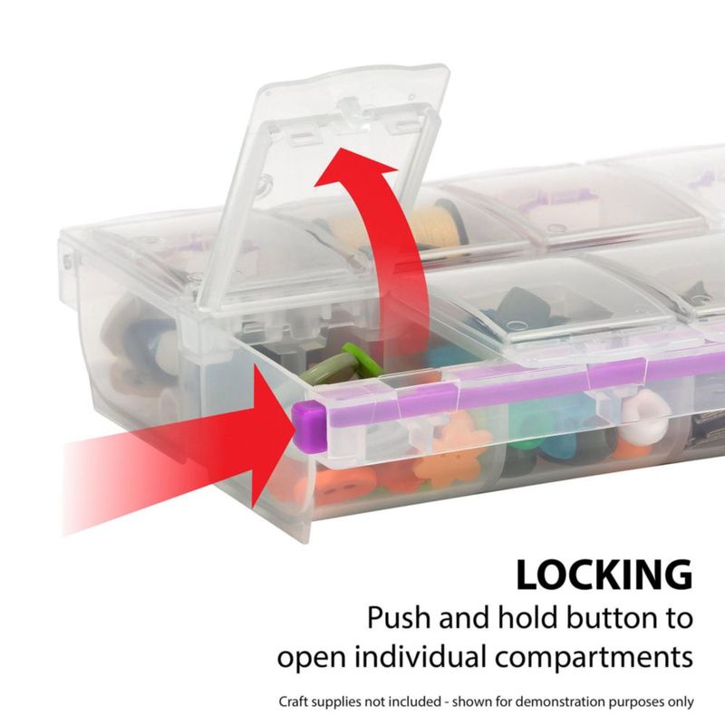Organizador de Cuentas CRAFT MATES 2XL de 14 Compartimentos Transparentes