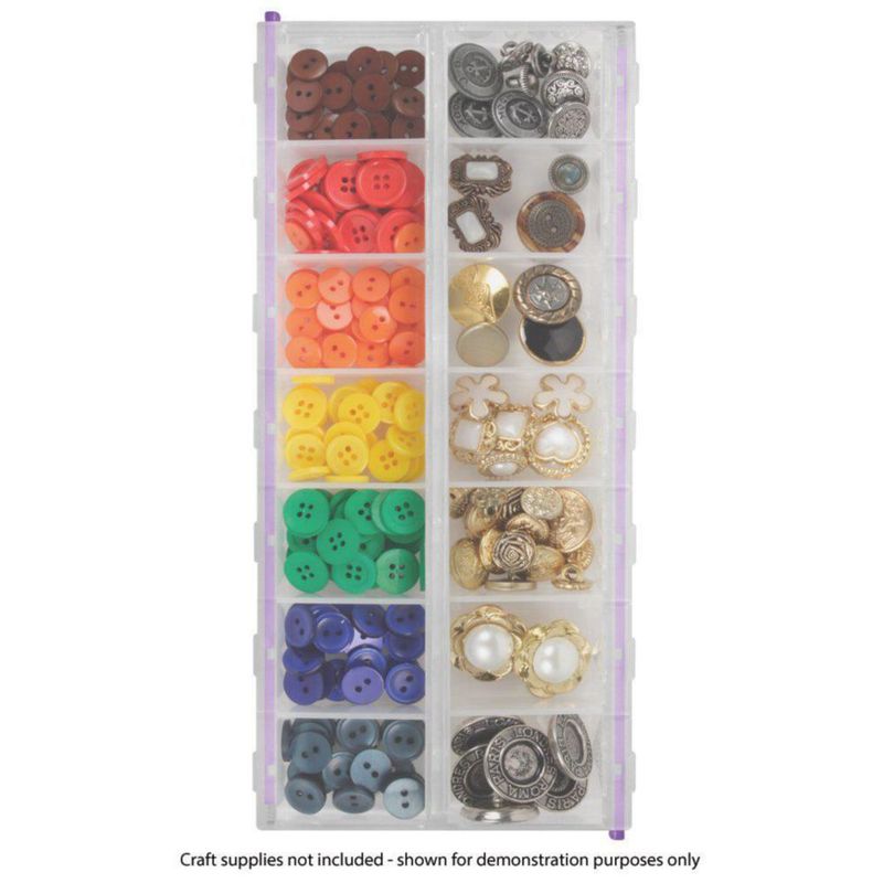 Organizador de Cuentas CRAFT MATES 2XL de 14 Compartimentos Transparentes