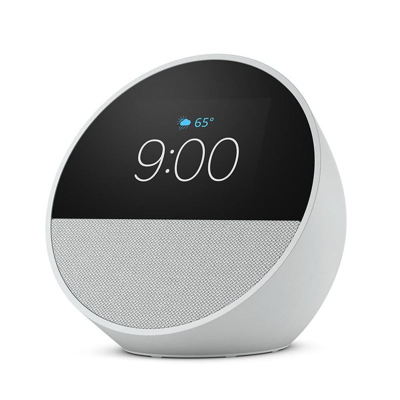 Reloj despertador inteligente Amazon Echo Spot 2024 con Alexa White