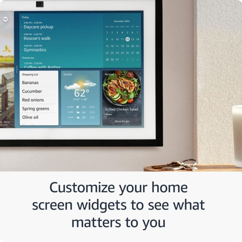 Televisor de cocina inteligente Amazon Echo Show 15 de 15.6 pulgadas HD con Alexa
