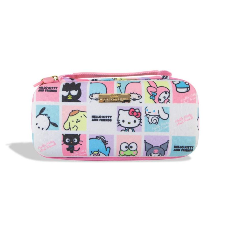 Estuche Protectivo Sonix Hello Kitty para Nintendo Switch con Diseño de Cuadrícula