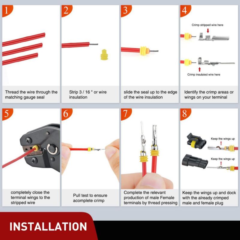 Conector Nilight 622 piezas 1‑6 pines Plug & Play