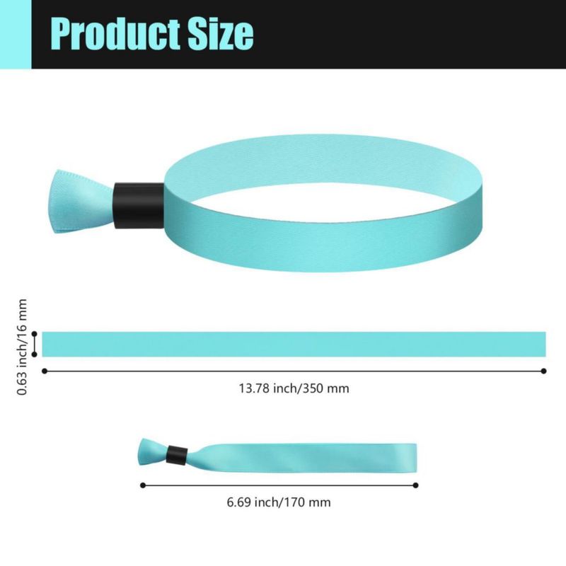 Pulsera desechable Comflora 35 cm Pack de 100 Verde Agua