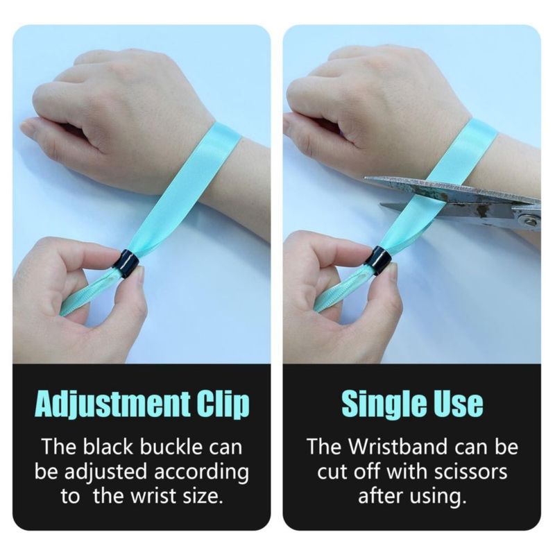 Pulsera desechable Comflora 35 cm Pack de 100 Verde Agua