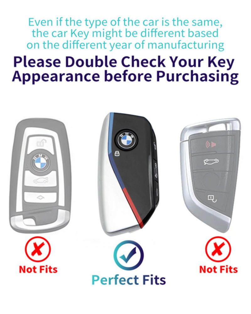 Set de funda negra para llave de coche BMW X5 con llavero HAOYOUMEI