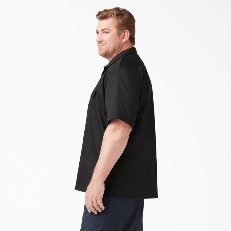 Camisa de trabajo Dickies negra de manga corta XT