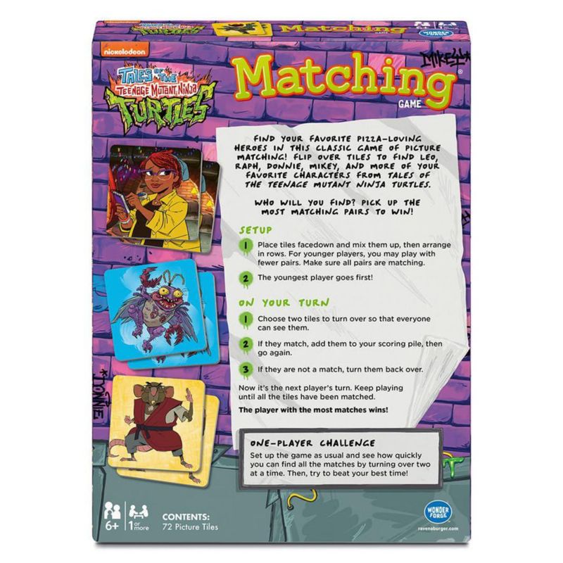 Juego de emparejar Wonder Forge TMNT para edades de 3 a 5 años