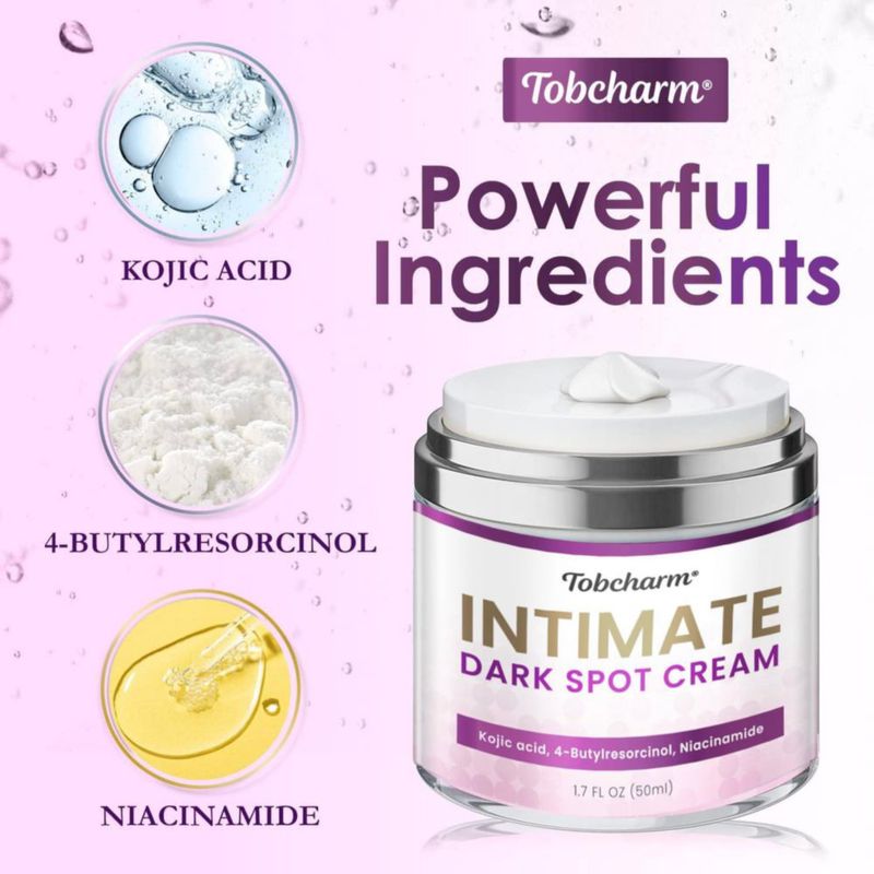 Crema blanqueadora de piel Tobcharm para blanquear áreas íntimas