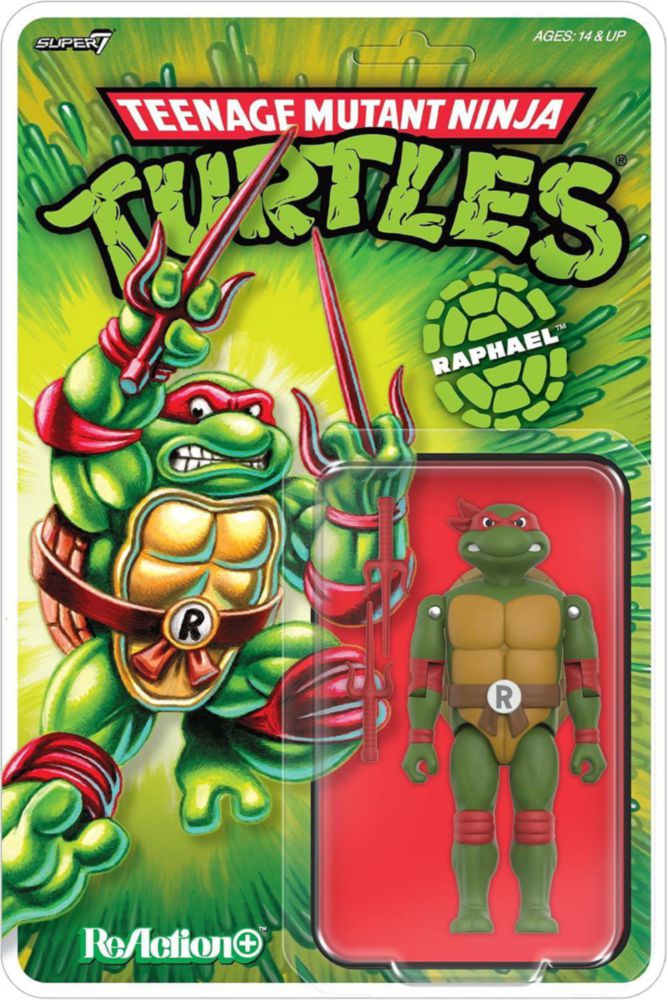 Figura de acción Super7 Raphael Reaction+ Wave 01 (Tortugas Ninja)