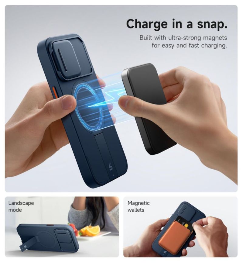 Funda SURITCH para iPhone 15 Pro MagSafe Azul