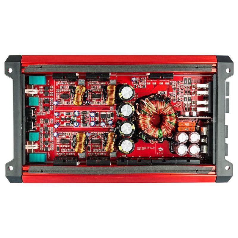 Amplificador de auto DS18 SXE-3000.4D/RD 4 canales 200W RMS (200x4) Clase D 3000 W - Amplificador p
