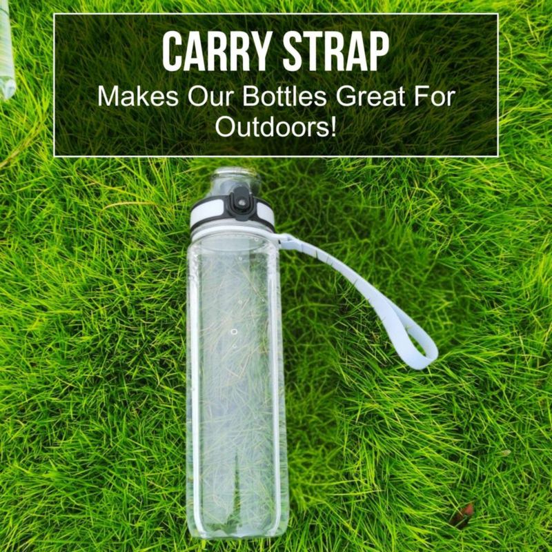 Botella GearTek 1000 ml Transparente con Tapa de Sorbete