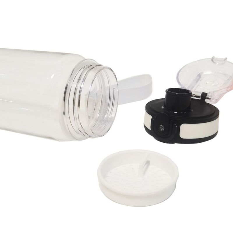 Botella GearTek 1000 ml Transparente con Tapa de Sorbete