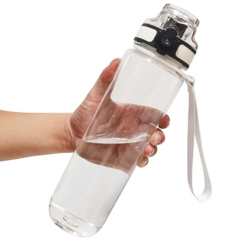 Botella GearTek 1000 ml Transparente con Tapa de Sorbete