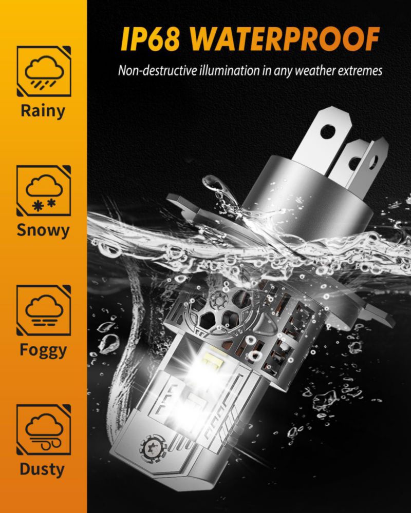 Bombilla Termitor H4/9003 90000 lm 6500 K IP68 (2 unidades)