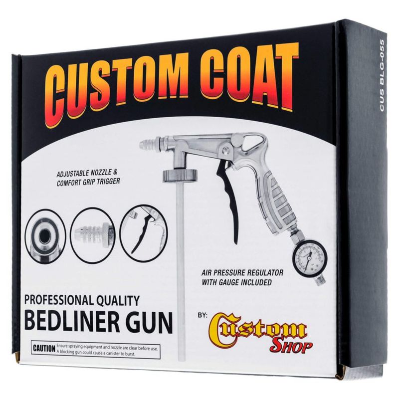 Pistola de aplicación de recubrimiento para cama (bedliner) Custom Shop con regulador 1/4" NPS