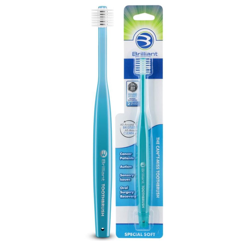 Cepillo de dientes Brilliant Ultra Soft color verde azulado (1 unidad)