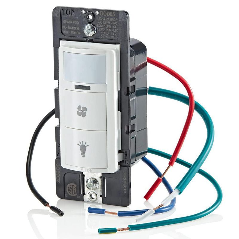 Sensor de ocupación Leviton 1/4 HP 120 V blanco DOD05-1LW