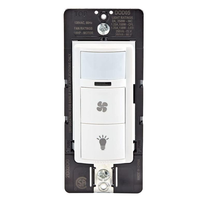 Sensor de ocupación Leviton 1/4 HP 120 V blanco DOD05-1LW