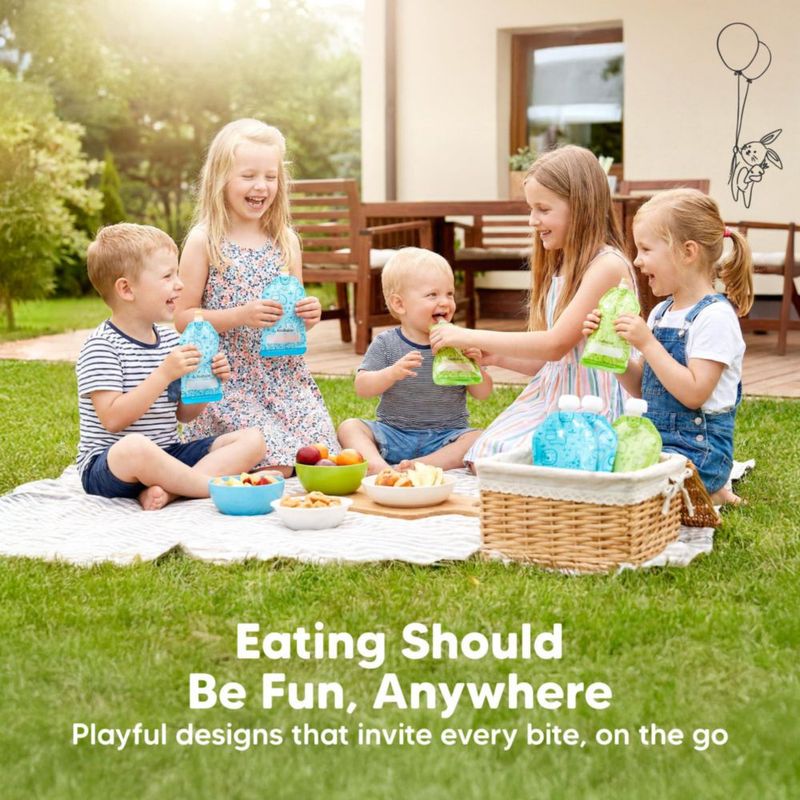 Bolsas de comida para bebé KeaBabies 150 ml (5 oz) pack de 12 sin BPA