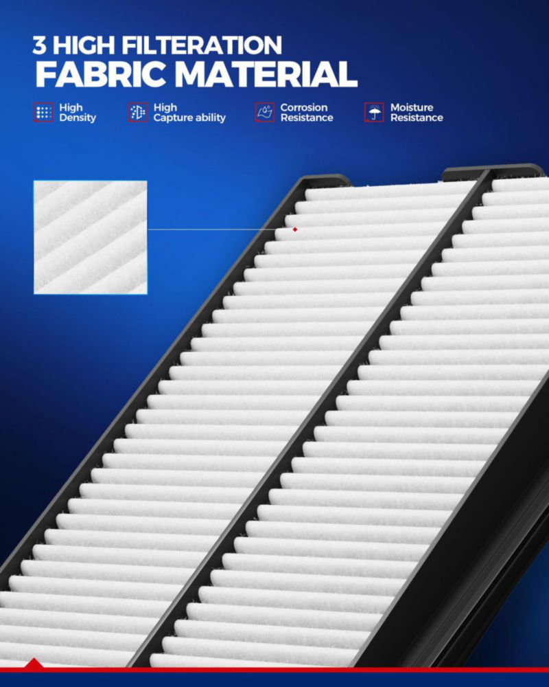 Filtro de Aire KAX CA11858 25 cm x 17 cm x 4 cm para Nissan Rogue