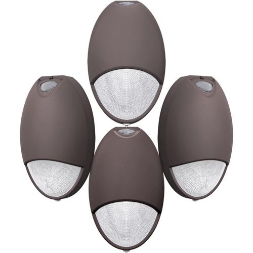 Luminaria de emergencia de pared SASELUX 120‑277 V impermeable paquete de 4