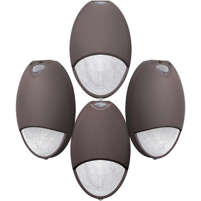 Luminaria de emergencia de pared SASELUX 120‑277 V impermeable paquete de 4