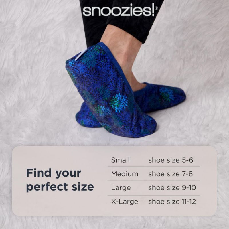 Calcetines tipo pantufla Snoozies Skinnies para mujer - Estampado Fireworks - Talla L