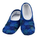 Calcetines tipo pantufla Snoozies Skinnies para mujer - Estampado Fireworks - Talla L