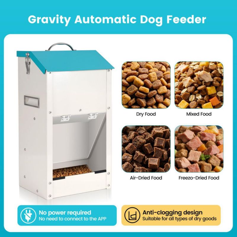 Comedero automático para perros de razas grandes PAULOZYN galvanizado 15 lb