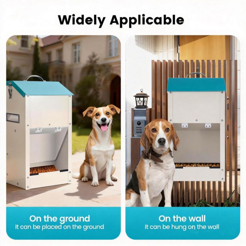 Comedero automático para perros de razas grandes PAULOZYN galvanizado 15 lb