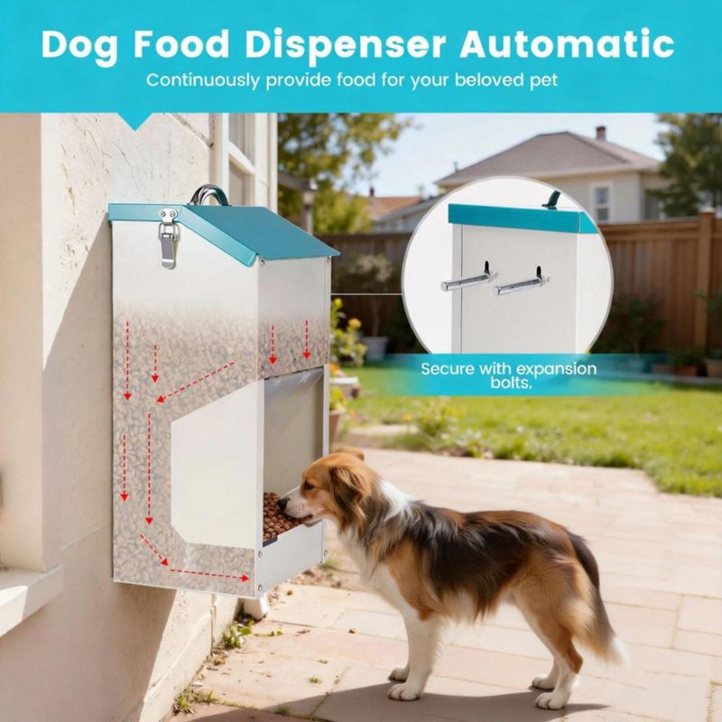 Comedero automático para perros de razas grandes PAULOZYN galvanizado 15 lb