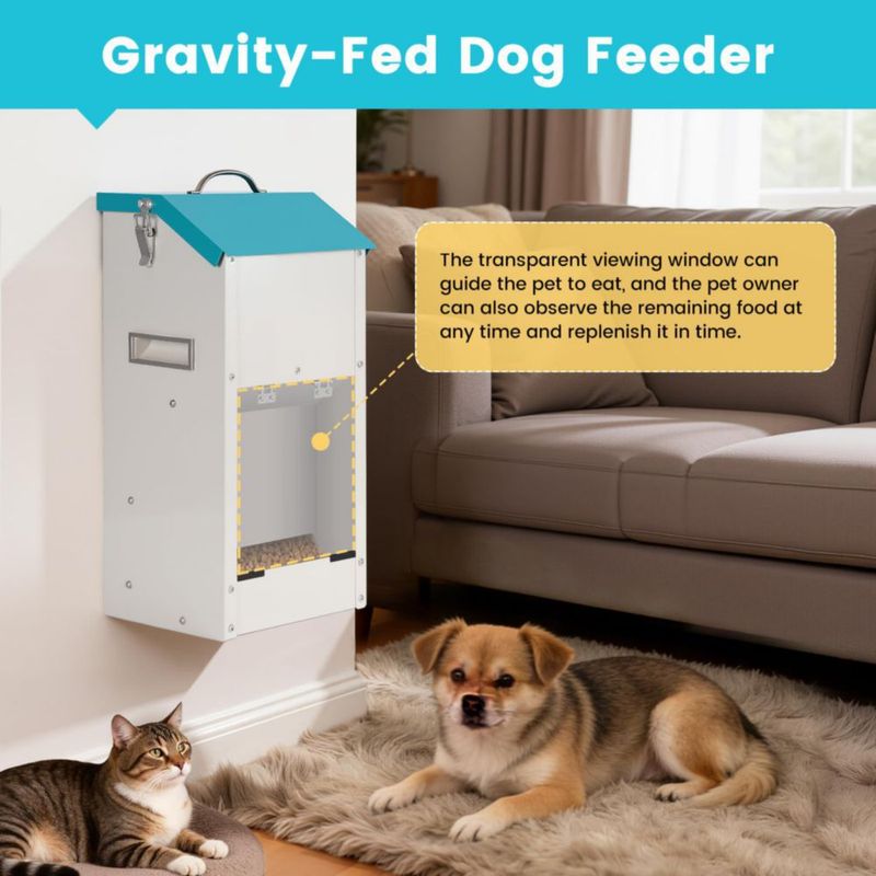 Comedero automático para perros de razas grandes PAULOZYN galvanizado 15 lb